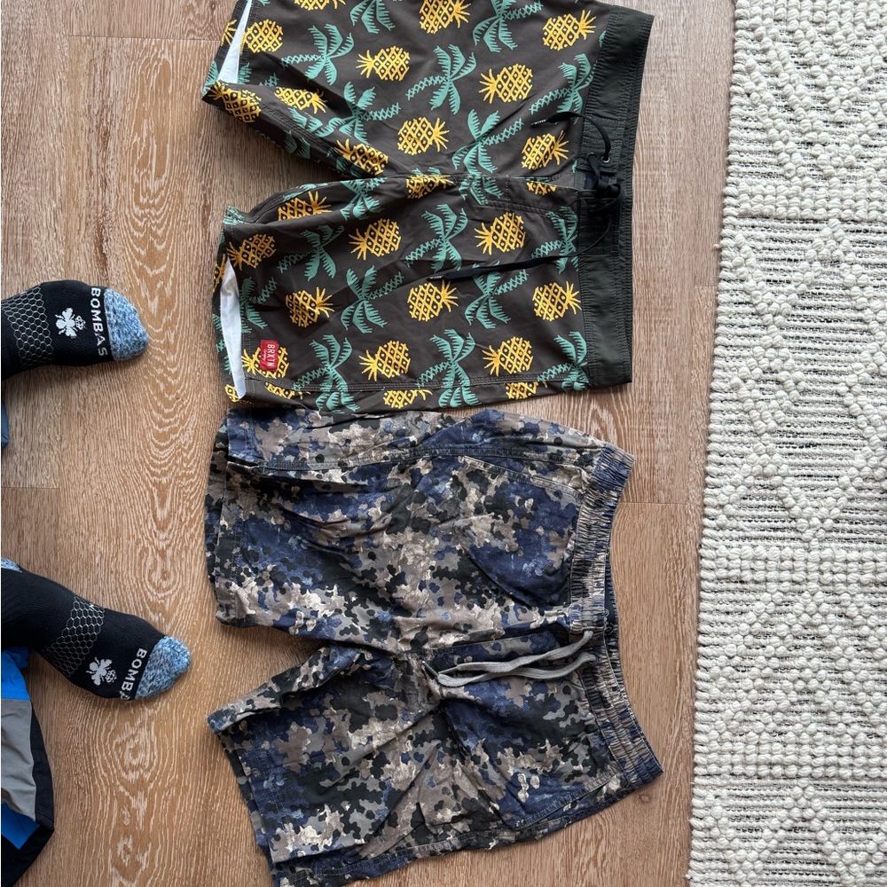 Pineapple Print Kids Shorts